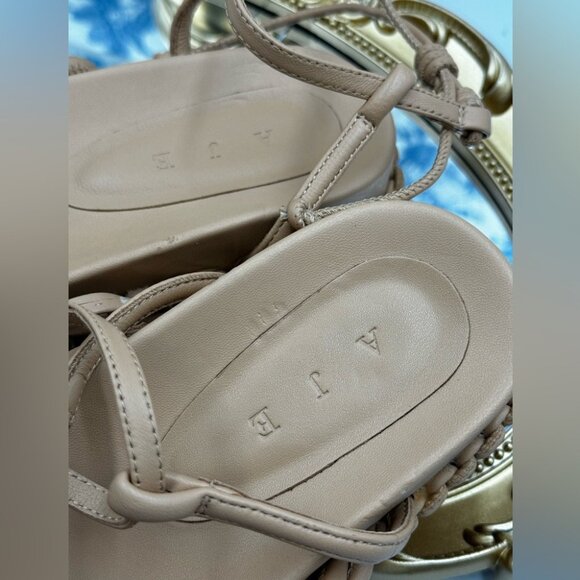 🆕 AJE 🧿 NWOT Tryphena Platform Twist Sandal, Beige - SIZE 38 - Picture 16 of 16